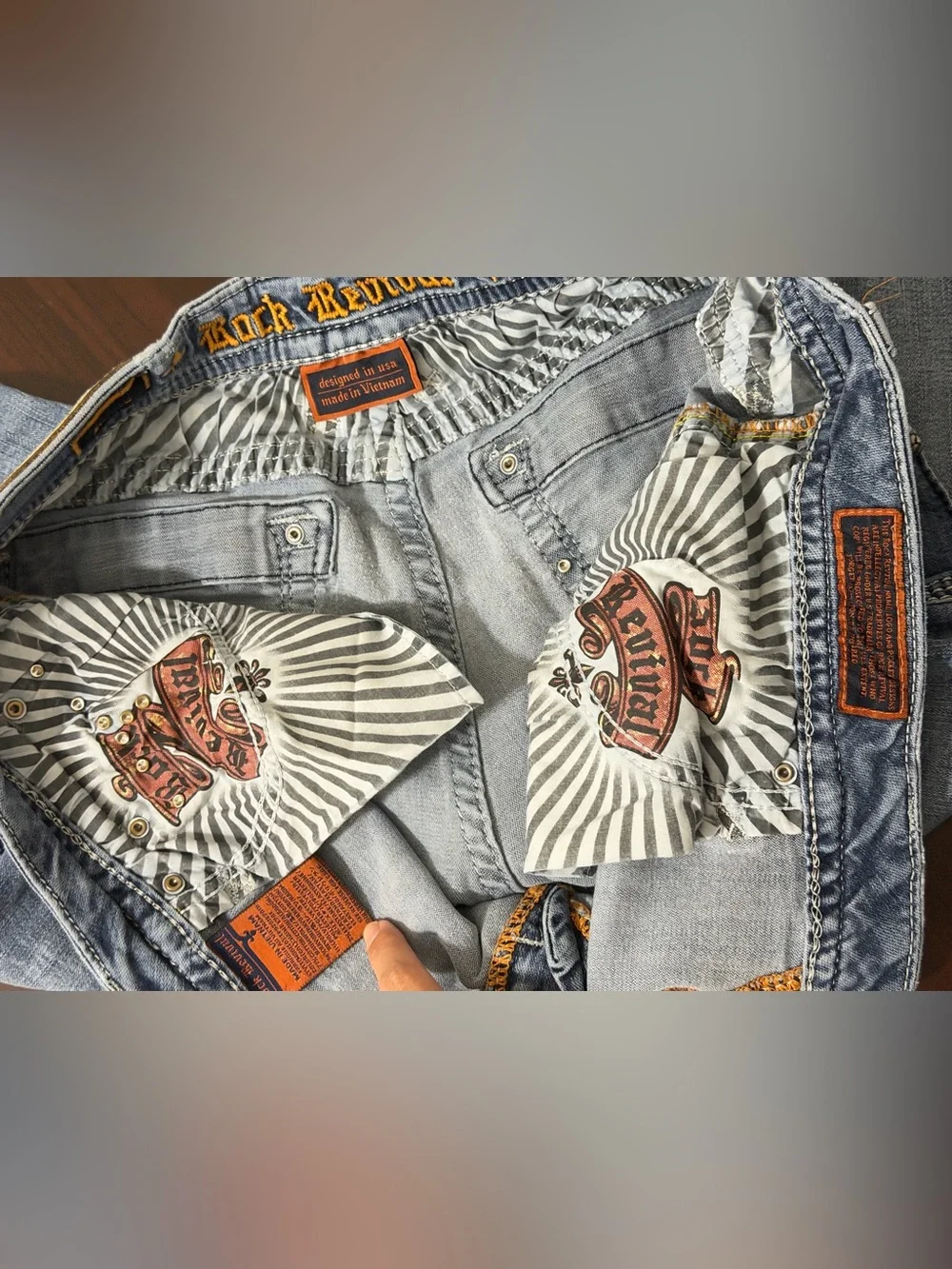 Rock Revival Jean Easy BootCut Retro City Luxury Haines Women EUC Size 36